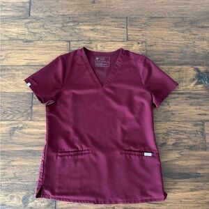 Figs Burgundy Scrub Set Small